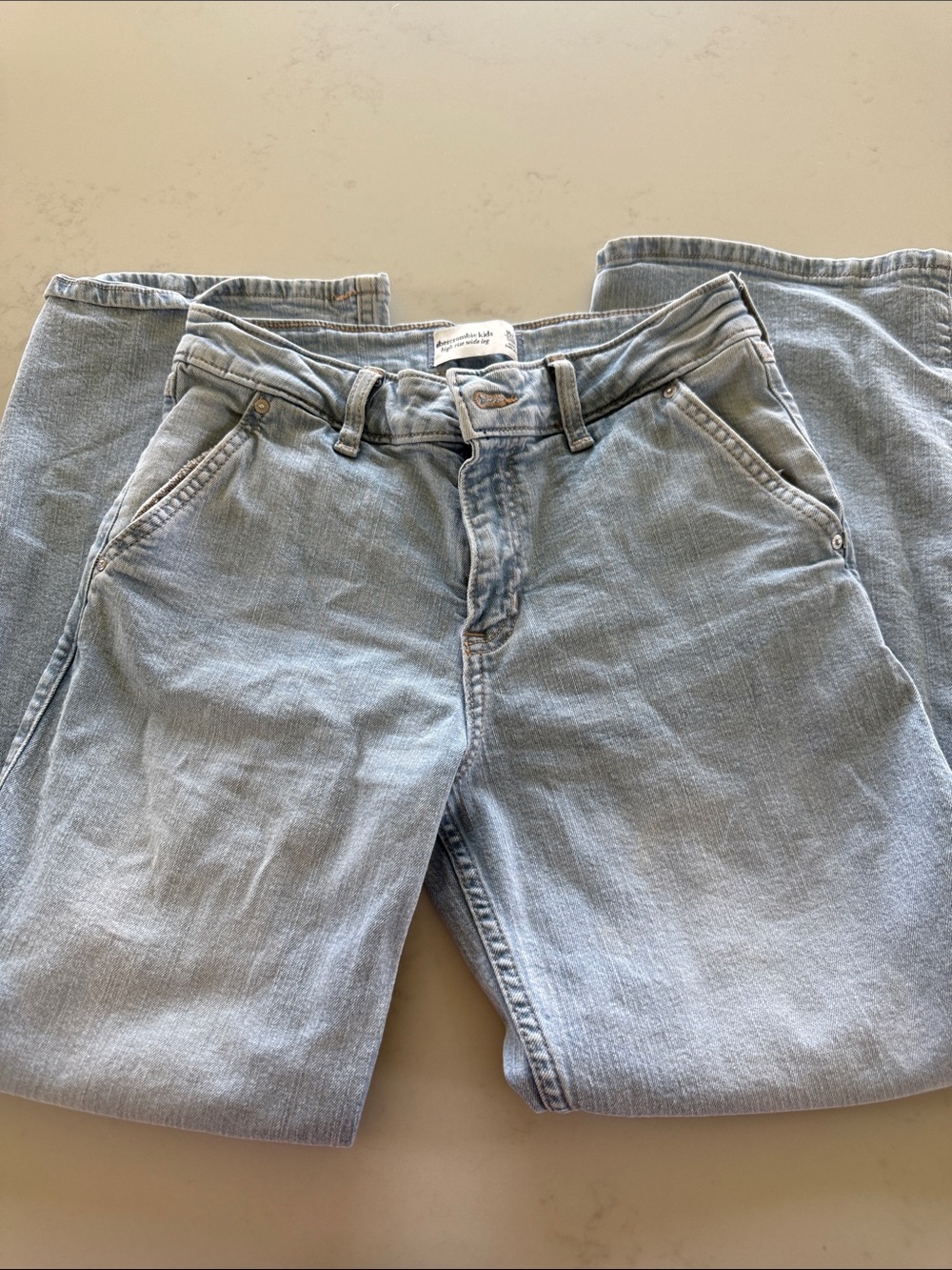 Abercrombie Kids High-Rise Wide-Leg Jeans 15/16